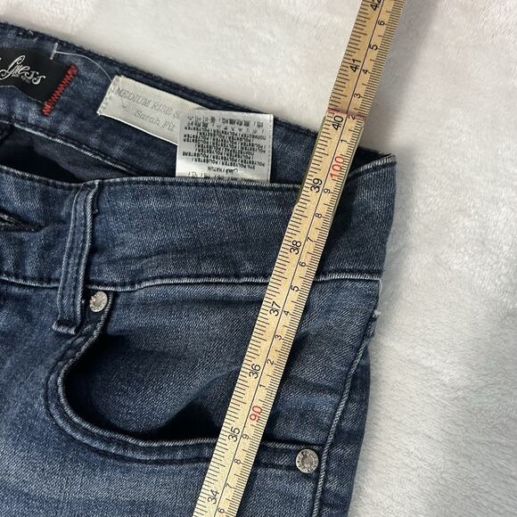 Guess Womens Sarah Fit Skinny Jeans Size 27 Medium Wash Blue Mid Rise distressed - Picture 6 of 13